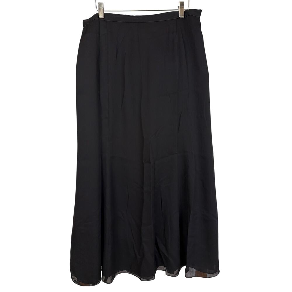 Dressed by David Dart Black Elastic Back Pull On Maxi Skirt Size 14